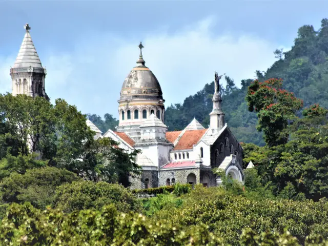 L'église du Sacré-Cœur de Balata, dôme blanc au milieu de la forêt