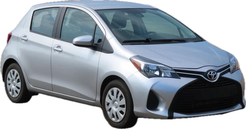 A grey five-door Toyota Yaris